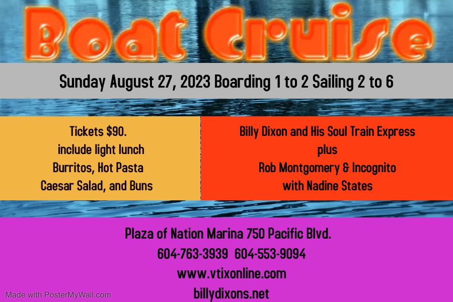 Boat Cruise - Billy Dixon & His Soul Train Express + Bob Montgomery & Incognito with Nadine States 
