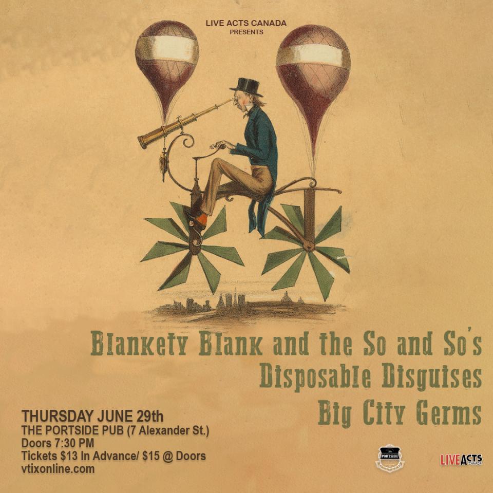 Blankety Blank and the So and So's with Special Guests Disposable Disguises and Reverend Ape