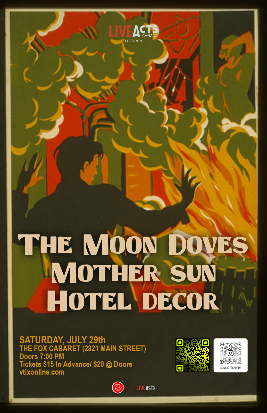 The Moon Doves with Special Guests Mother Sun and Hotel Decor