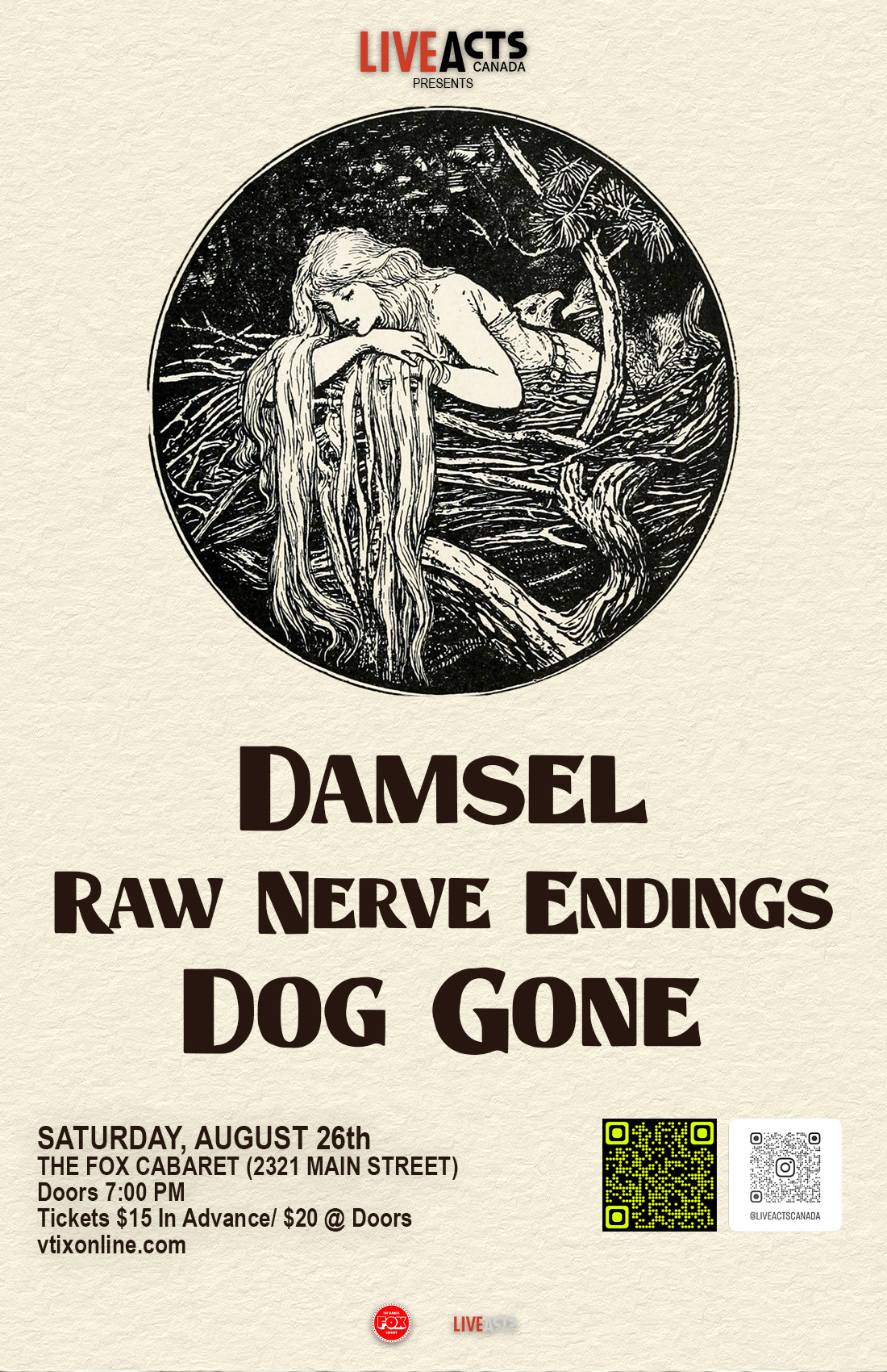 Damsel with Special Guests Raw Nerve Endings and Dog Gone
