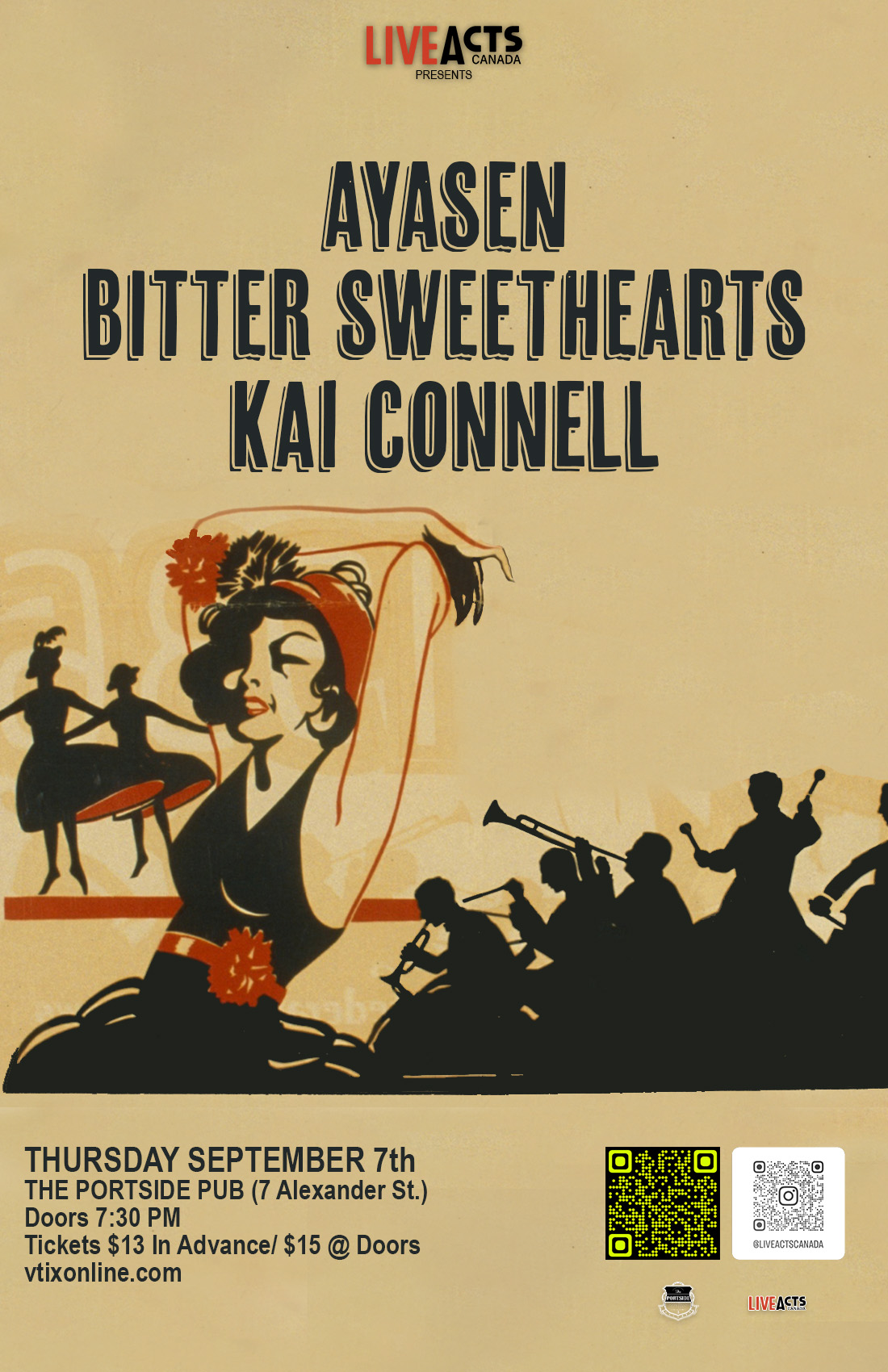 AYASEN with Special Guests Bitter Sweethearts and Kai Connell