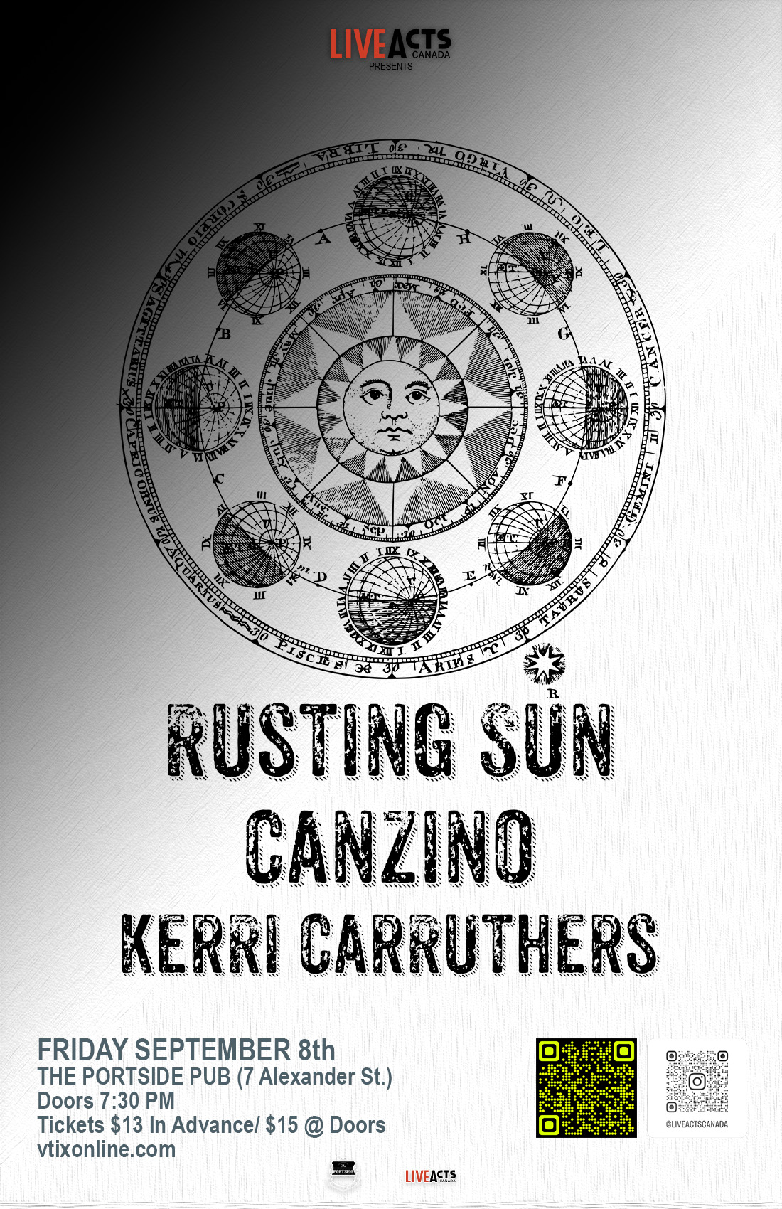 Rusting Sun with Special Guests Canzino and Kerri Carruthers