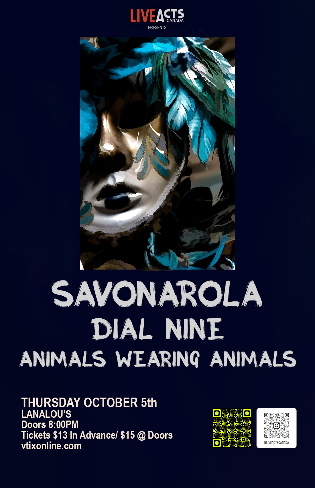 Savonarola with Special Guests Dial Nine and Animals Wearing Animals