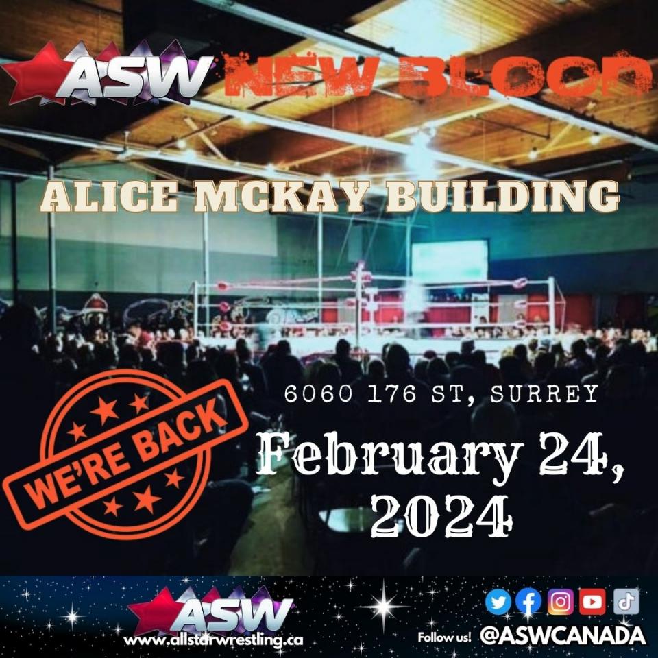All Star Wrestling presents New Blood Feb. 24/24