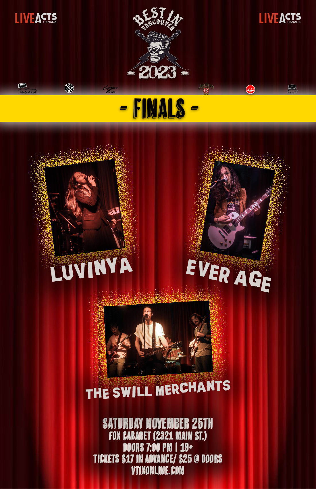 BEST IN VANCOUVER 2023 FINALS: Luvinya, Ever Age, The Swill Merchants