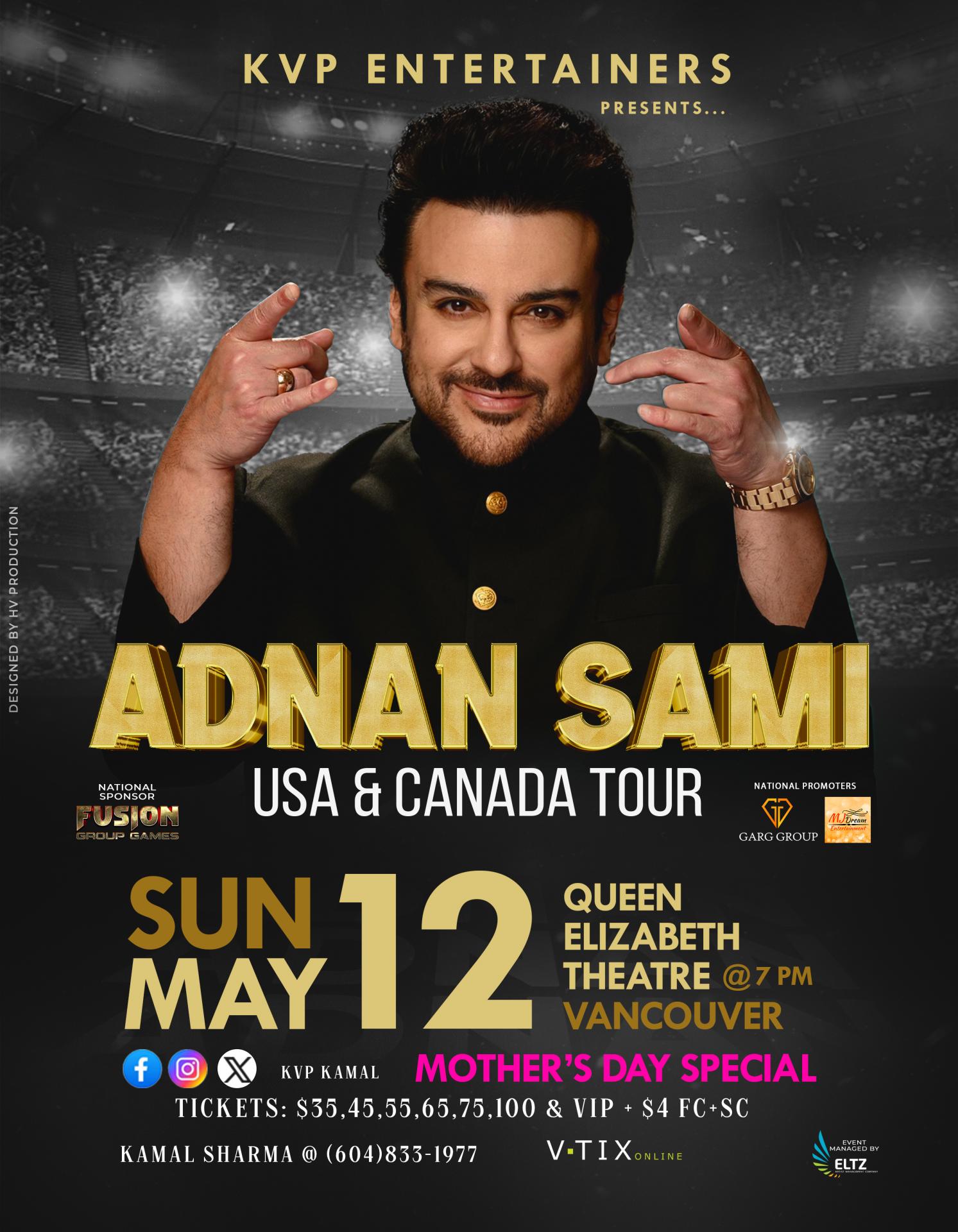 Adnan Sami North American Tour