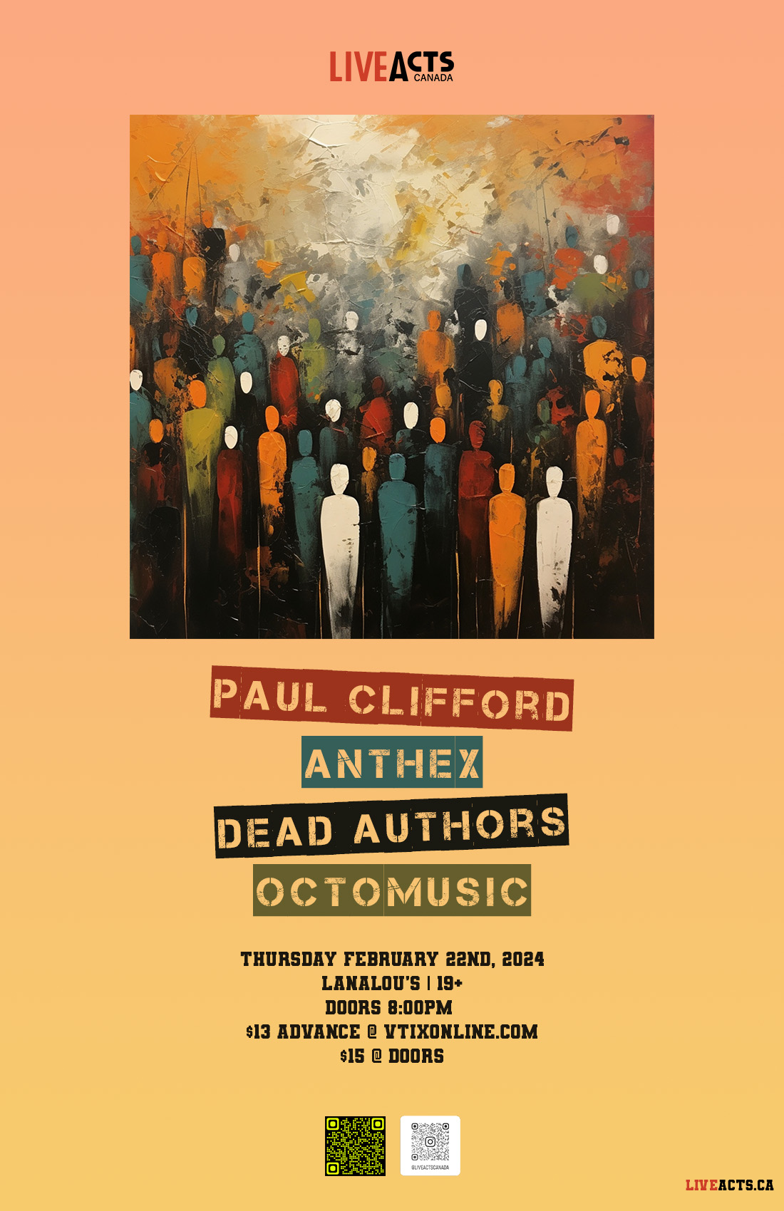 Paul Clifford w/ Anthex, Dead Authors & OctoMusic