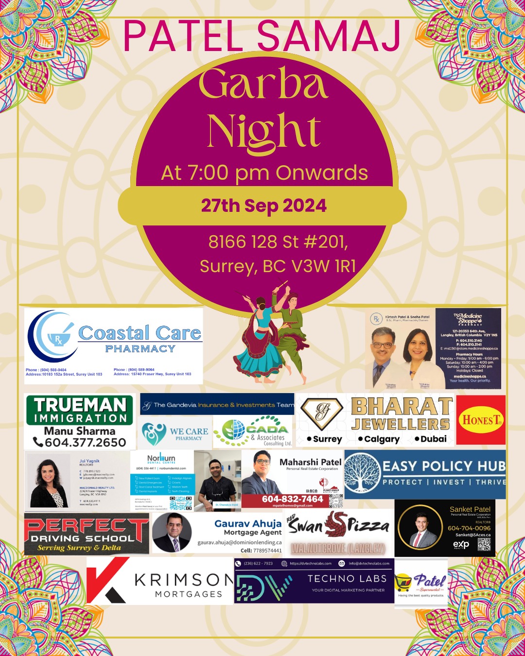 Patel Samaj Garba Night (Non-Members Link)