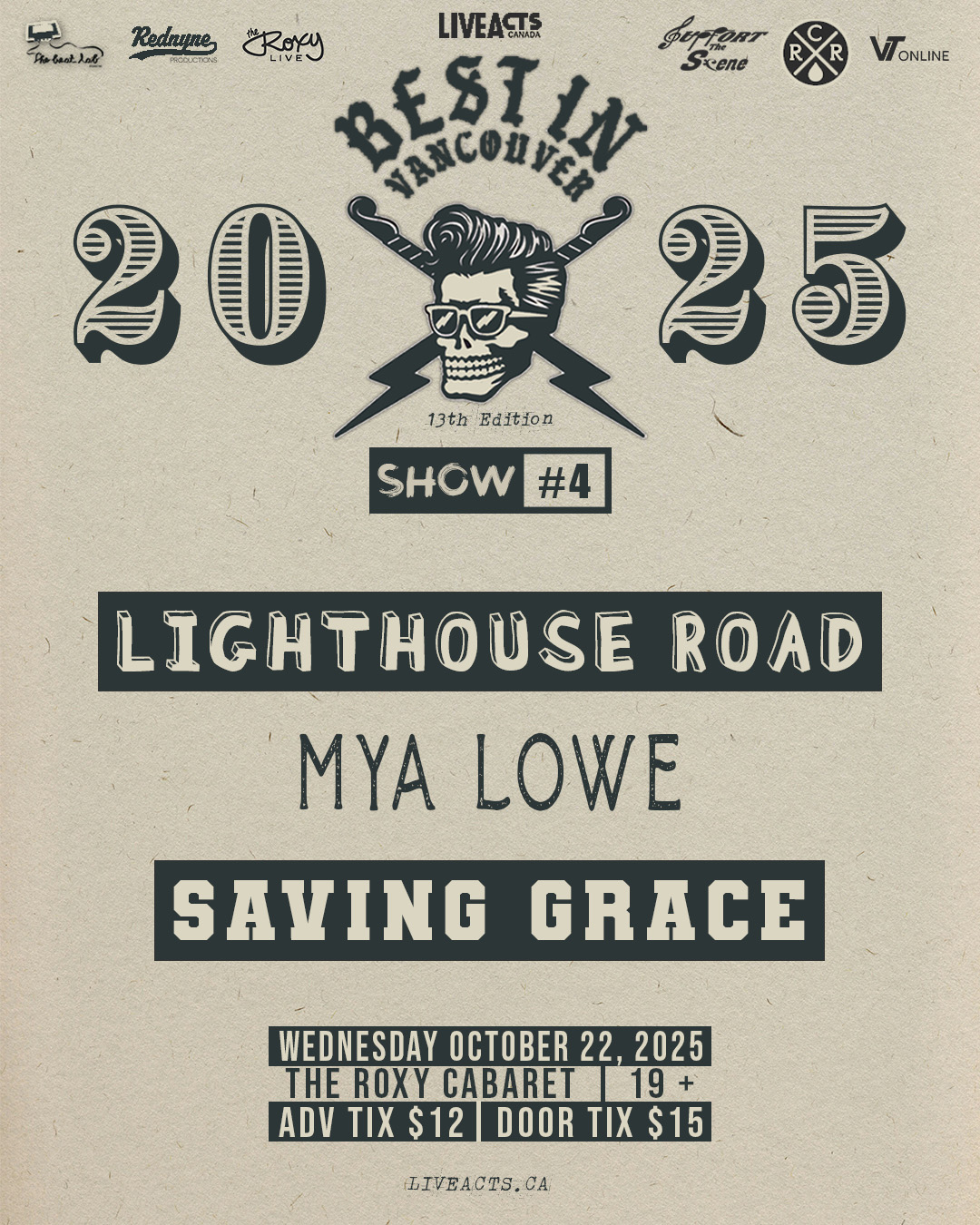 Best In Vancouver: Lighthouse Rd / Mya Lowe / Saving Grace