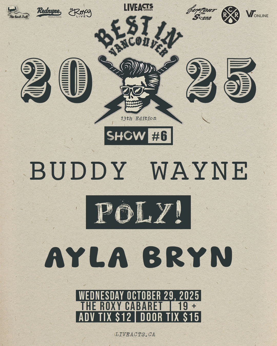 Best In Vancouver: Buddy Wayne / POLY! / Ayla Bryn