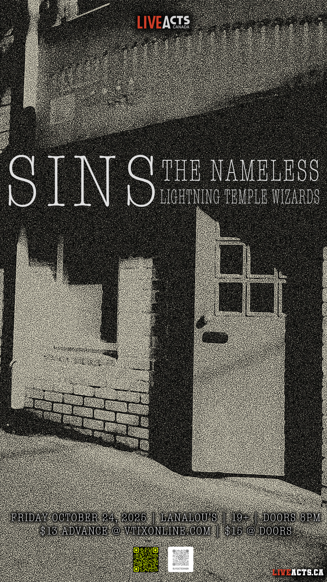 SINS w/ The Nameless, Lightning Temple Wizards